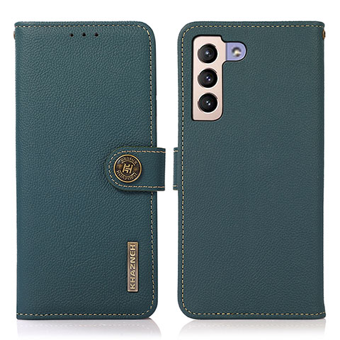 Coque Portefeuille Livre Cuir Etui Clapet B02H pour Samsung Galaxy S21 FE 5G Vert