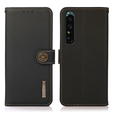 Coque Portefeuille Livre Cuir Etui Clapet B02H pour Sony Xperia 1 IV Noir