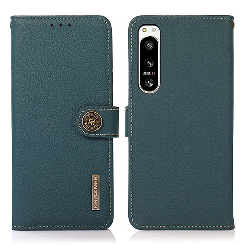 Coque Portefeuille Livre Cuir Etui Clapet B02H pour Sony Xperia 5 IV Vert