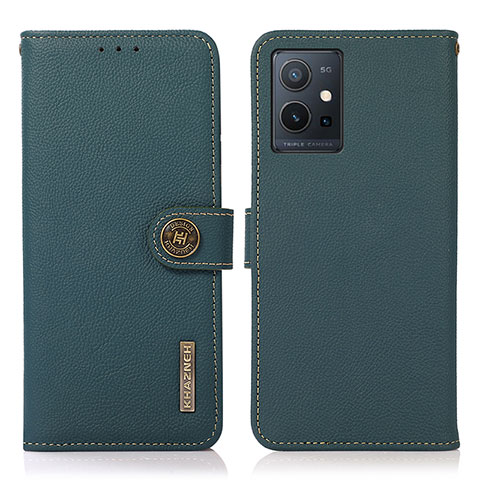 Coque Portefeuille Livre Cuir Etui Clapet B02H pour Vivo Y30 5G Vert