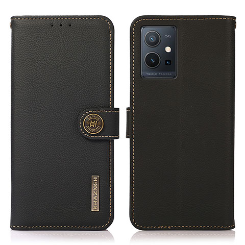 Coque Portefeuille Livre Cuir Etui Clapet B02H pour Vivo Y75 5G Noir