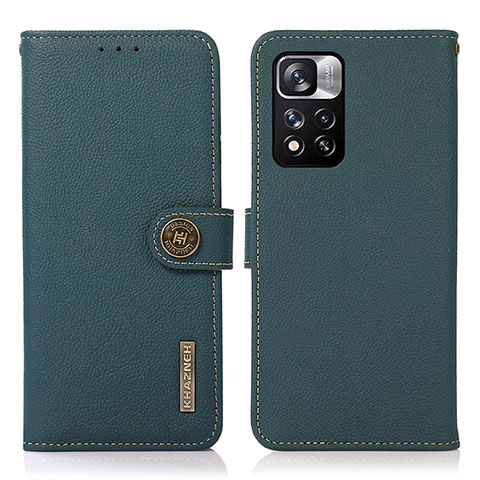 Coque Portefeuille Livre Cuir Etui Clapet B02H pour Xiaomi Mi 11i 5G (2022) Vert