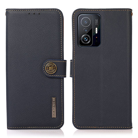 Coque Portefeuille Livre Cuir Etui Clapet B02H pour Xiaomi Mi 11T 5G Bleu