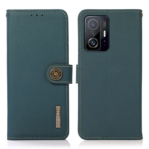 Coque Portefeuille Livre Cuir Etui Clapet B02H pour Xiaomi Mi 11T 5G Vert