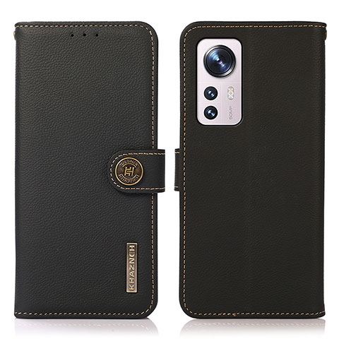 Coque Portefeuille Livre Cuir Etui Clapet B02H pour Xiaomi Mi 12 Lite 5G Noir