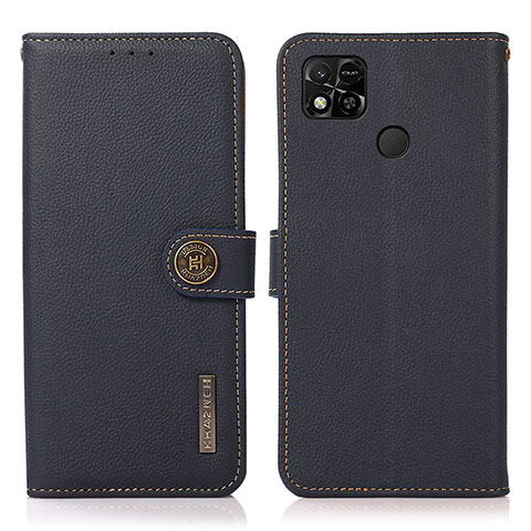 Coque Portefeuille Livre Cuir Etui Clapet B02H pour Xiaomi POCO C3 Bleu