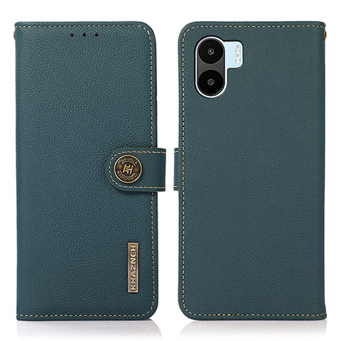 Coque Portefeuille Livre Cuir Etui Clapet B02H pour Xiaomi Poco C50 Vert