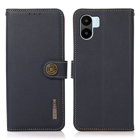 Coque Portefeuille Livre Cuir Etui Clapet B02H pour Xiaomi Poco C51 Bleu