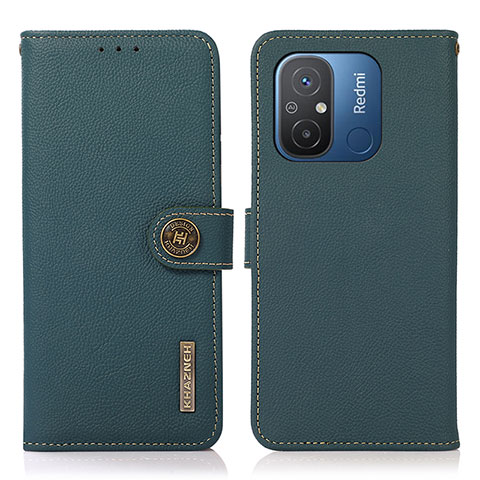 Coque Portefeuille Livre Cuir Etui Clapet B02H pour Xiaomi Poco C55 Vert