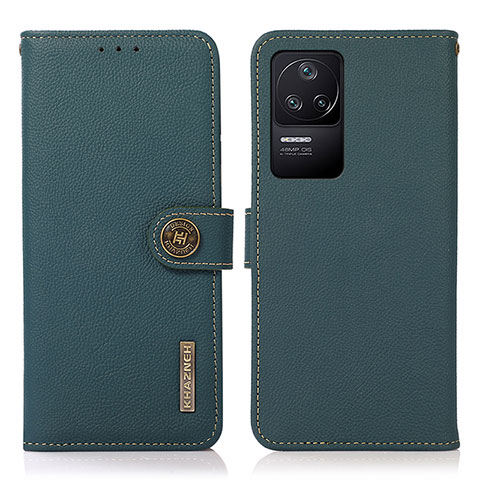 Coque Portefeuille Livre Cuir Etui Clapet B02H pour Xiaomi Poco F4 5G Vert