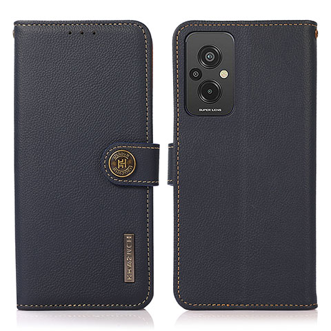 Coque Portefeuille Livre Cuir Etui Clapet B02H pour Xiaomi Redmi 11 Prime 4G Bleu