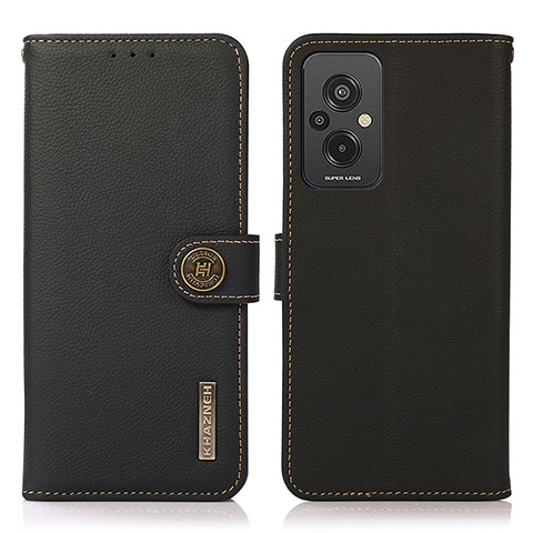 Coque Portefeuille Livre Cuir Etui Clapet B02H pour Xiaomi Redmi 11 Prime 4G Noir