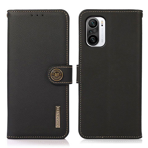 Coque Portefeuille Livre Cuir Etui Clapet B02H pour Xiaomi Redmi K40 5G Noir