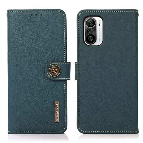 Coque Portefeuille Livre Cuir Etui Clapet B02H pour Xiaomi Redmi K40 Pro+ Plus 5G Vert