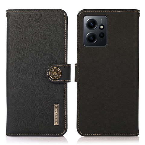 Coque Portefeuille Livre Cuir Etui Clapet B02H pour Xiaomi Redmi Note 12 4G Noir