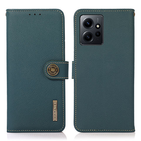 Coque Portefeuille Livre Cuir Etui Clapet B02H pour Xiaomi Redmi Note 12 4G Vert