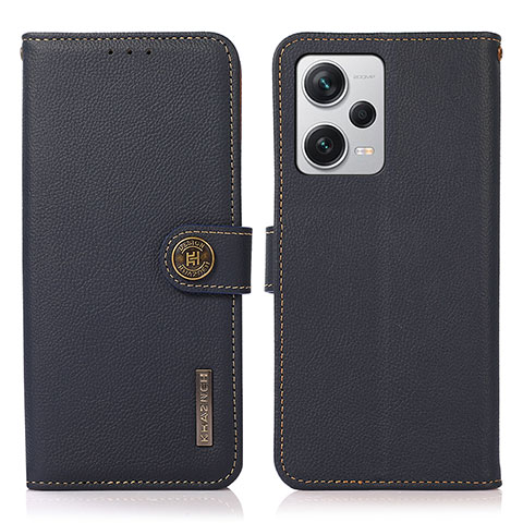 Coque Portefeuille Livre Cuir Etui Clapet B02H pour Xiaomi Redmi Note 12 Explorer Bleu