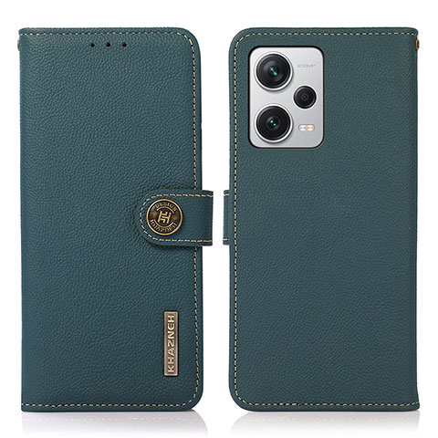 Coque Portefeuille Livre Cuir Etui Clapet B02H pour Xiaomi Redmi Note 12 Explorer Vert