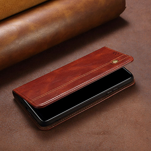 Coque Portefeuille Livre Cuir Etui Clapet B02S pour Xiaomi Poco X5 Pro 5G Marron