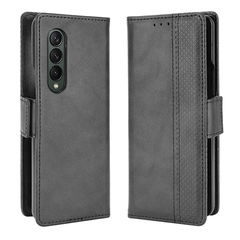 Coque Portefeuille Livre Cuir Etui Clapet B02Y pour Samsung Galaxy Z Fold3 5G Noir