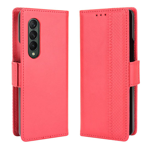 Coque Portefeuille Livre Cuir Etui Clapet B02Y pour Samsung Galaxy Z Fold3 5G Rouge