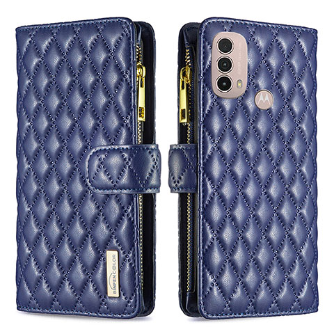 Coque Portefeuille Livre Cuir Etui Clapet B03F pour Motorola Moto E20 Bleu