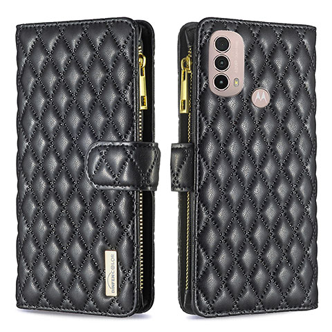 Coque Portefeuille Livre Cuir Etui Clapet B03F pour Motorola Moto E20 Noir