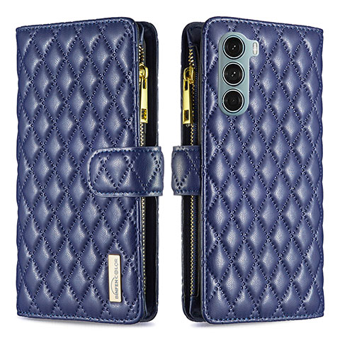 Coque Portefeuille Livre Cuir Etui Clapet B03F pour Motorola Moto Edge S30 5G Bleu