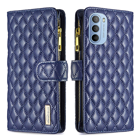 Coque Portefeuille Livre Cuir Etui Clapet B03F pour Motorola Moto G31 Bleu