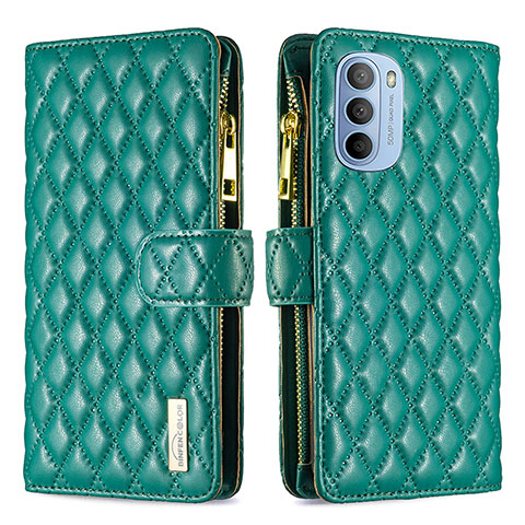 Coque Portefeuille Livre Cuir Etui Clapet B03F pour Motorola Moto G41 Vert