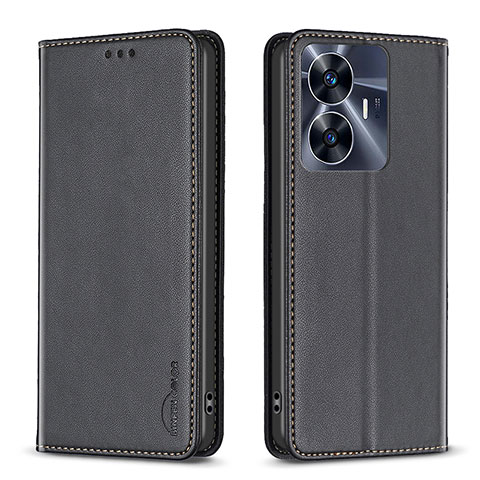 Coque Portefeuille Livre Cuir Etui Clapet B03F pour Realme C55 Noir