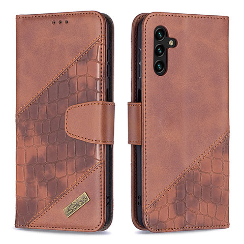 Coque Portefeuille Livre Cuir Etui Clapet B03F pour Samsung Galaxy A04s Marron