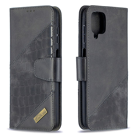 Coque Portefeuille Livre Cuir Etui Clapet B03F pour Samsung Galaxy A12 5G Noir