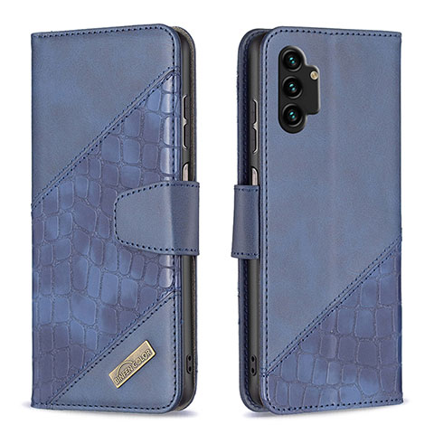 Coque Portefeuille Livre Cuir Etui Clapet B03F pour Samsung Galaxy A13 4G Bleu