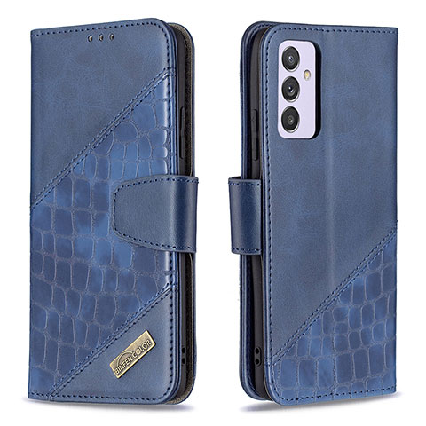 Coque Portefeuille Livre Cuir Etui Clapet B03F pour Samsung Galaxy A24 4G Bleu