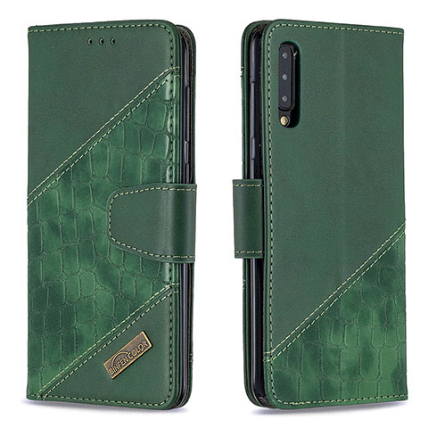 Coque Portefeuille Livre Cuir Etui Clapet B03F pour Samsung Galaxy A30S Vert