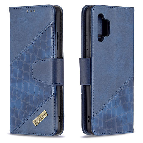 Coque Portefeuille Livre Cuir Etui Clapet B03F pour Samsung Galaxy A32 4G Bleu