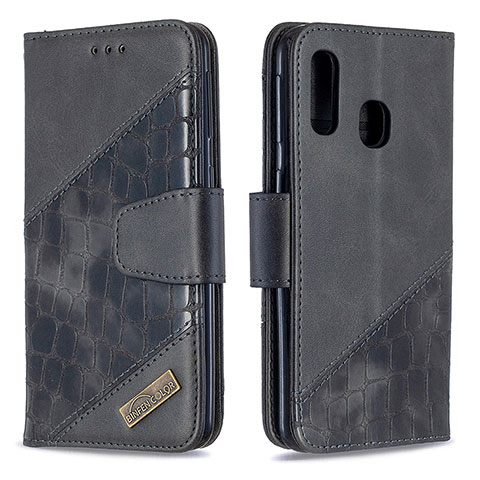 Coque Portefeuille Livre Cuir Etui Clapet B03F pour Samsung Galaxy A40 Noir