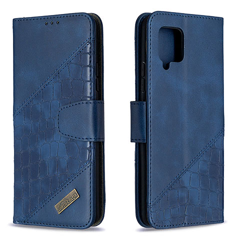 Coque Portefeuille Livre Cuir Etui Clapet B03F pour Samsung Galaxy A42 5G Bleu