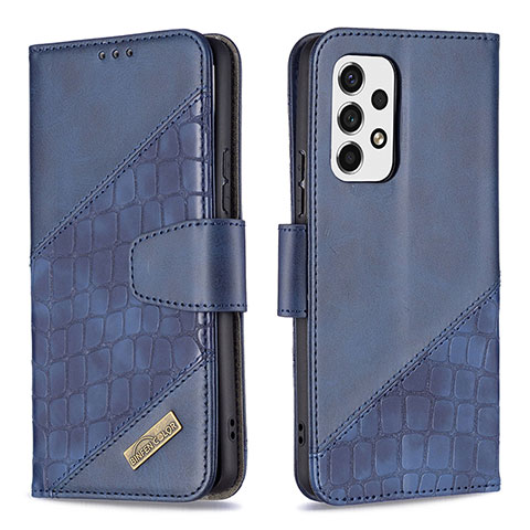 Coque Portefeuille Livre Cuir Etui Clapet B03F pour Samsung Galaxy A53 5G Bleu