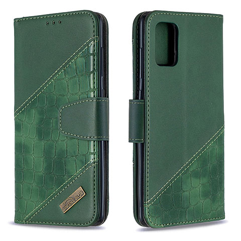 Coque Portefeuille Livre Cuir Etui Clapet B03F pour Samsung Galaxy A71 5G Vert