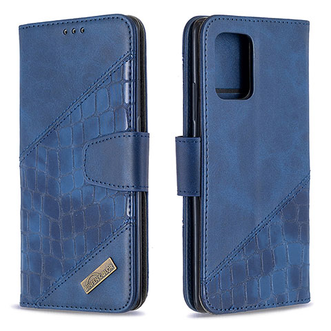 Coque Portefeuille Livre Cuir Etui Clapet B03F pour Samsung Galaxy A91 Bleu