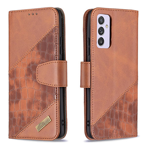 Coque Portefeuille Livre Cuir Etui Clapet B03F pour Samsung Galaxy M34 5G Marron