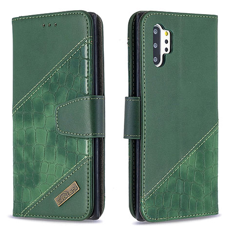 Coque Portefeuille Livre Cuir Etui Clapet B03F pour Samsung Galaxy Note 10 Plus 5G Vert