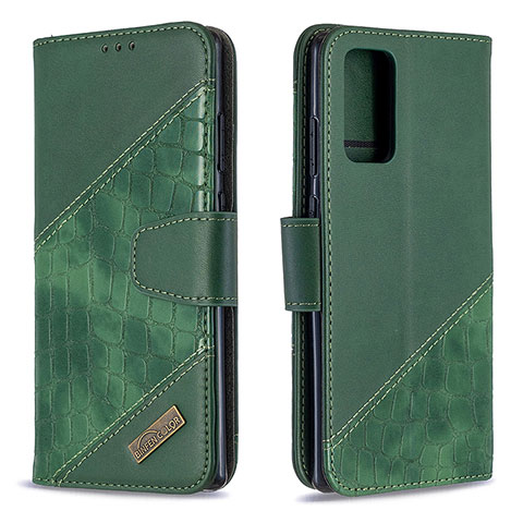 Coque Portefeuille Livre Cuir Etui Clapet B03F pour Samsung Galaxy Note 20 5G Vert