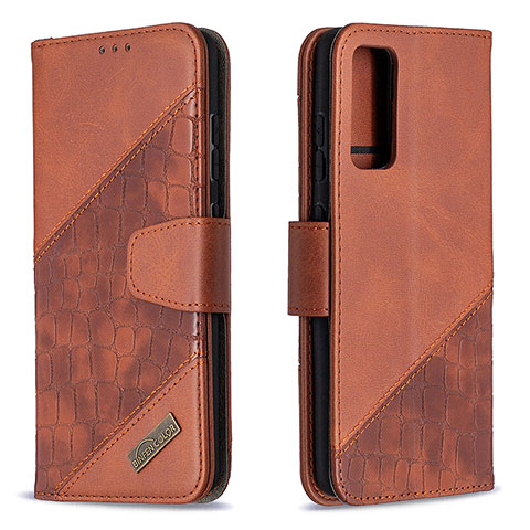 Coque Portefeuille Livre Cuir Etui Clapet B03F pour Samsung Galaxy S20 FE 4G Marron