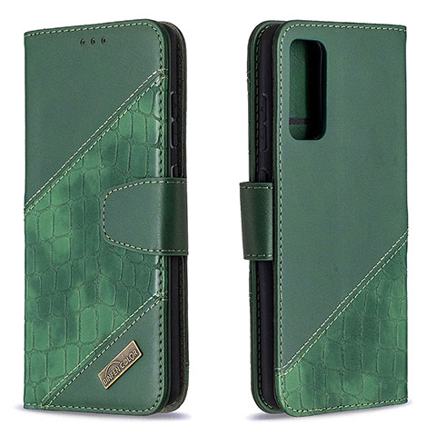 Coque Portefeuille Livre Cuir Etui Clapet B03F pour Samsung Galaxy S20 FE 5G Vert