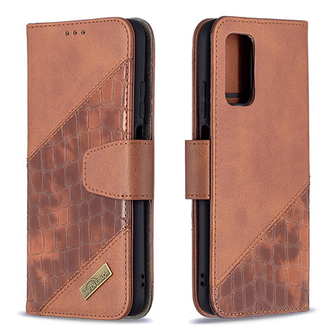 Coque Portefeuille Livre Cuir Etui Clapet B03F pour Xiaomi Poco M3 Marron