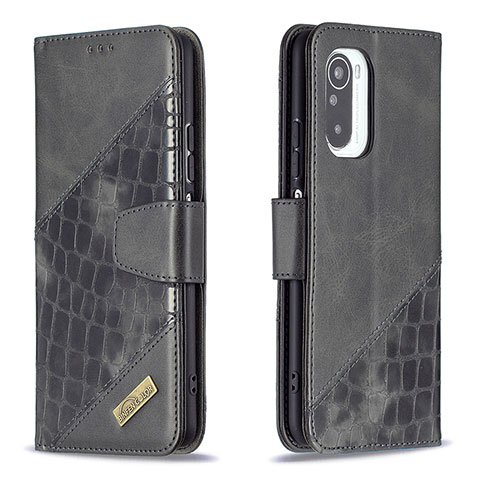 Coque Portefeuille Livre Cuir Etui Clapet B03F pour Xiaomi Redmi K40 5G Noir