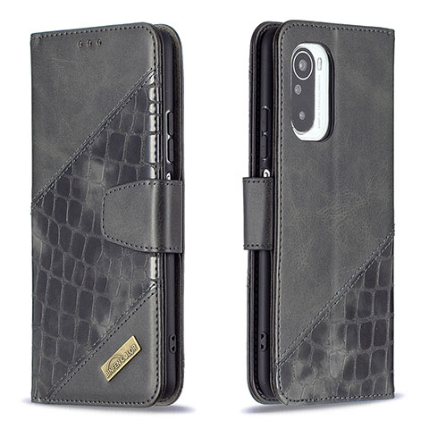 Coque Portefeuille Livre Cuir Etui Clapet B03F pour Xiaomi Redmi K40 Pro+ Plus 5G Noir